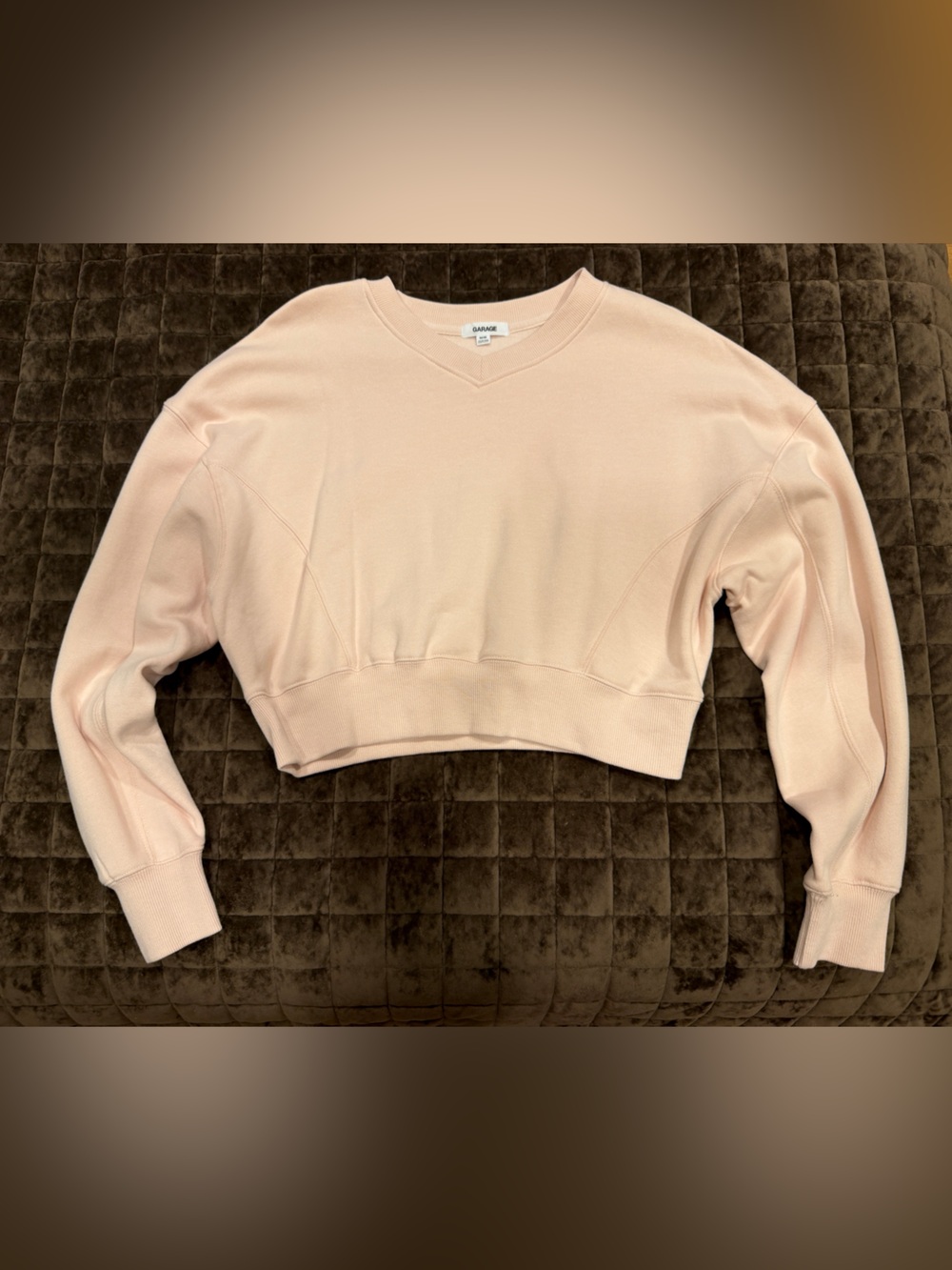 NWOT Garage Women’s V-Neck Sweater - Light Blush Pink